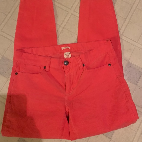 J.Crew toothpick coral cords hip 28 - Picture 7 of 8